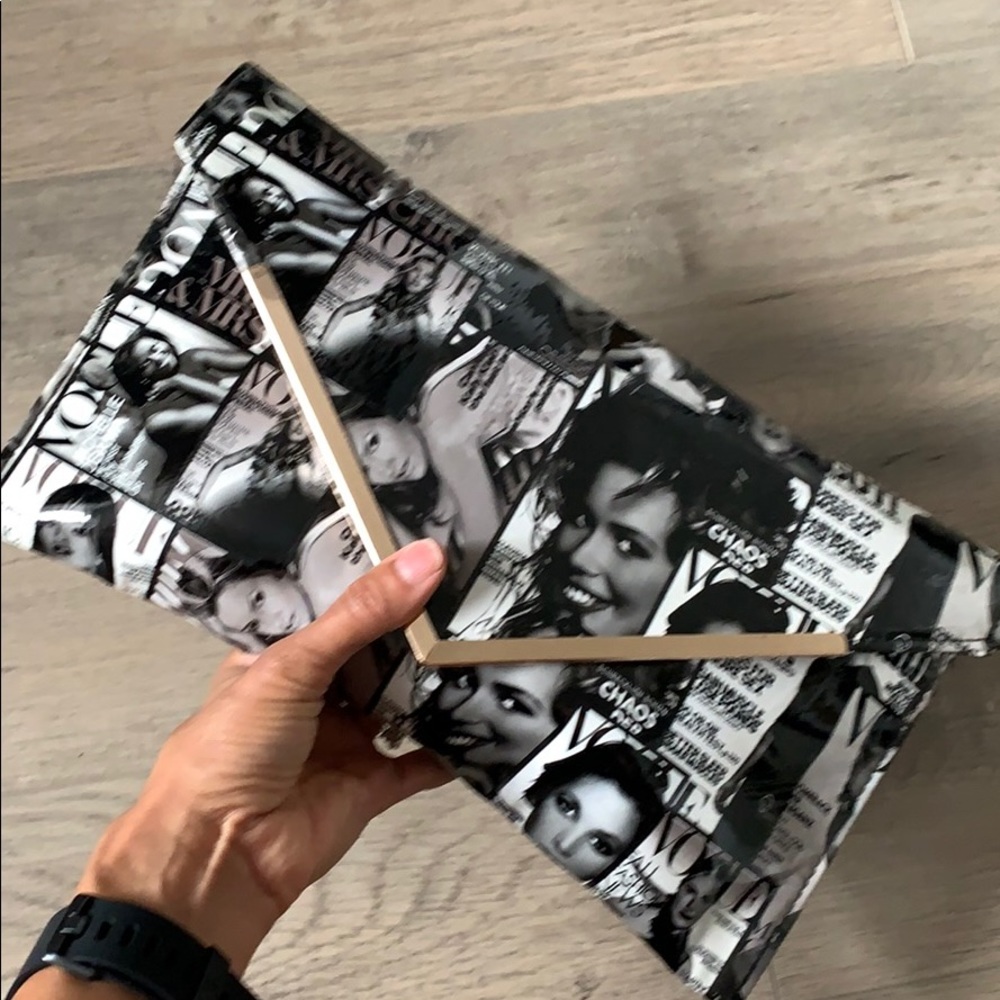 90’s Super Model Clutch Magazine Print Vinyl NWOT
